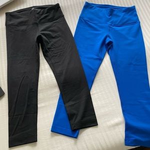 Blue and Black 90degree by Reflex leggings